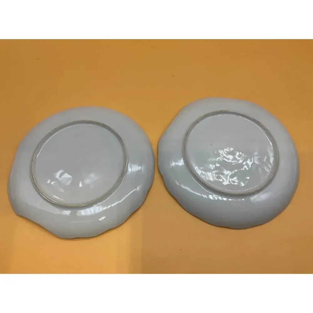 Rose Pattern Luncheon Plates Set of 2 7.5